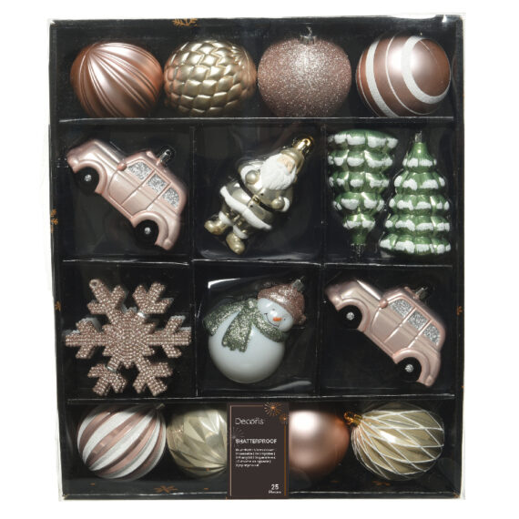 Κουτί με 25 στολίδια Kaemingk.