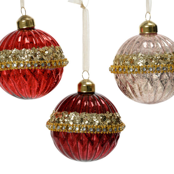 Σετ 3 τμχ. χριστουγεννιάτικες μπάλες Kaemingk