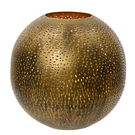 Χρυσό μεταλλικό φωτοφόρο/κηροπήγιο Kaemingk