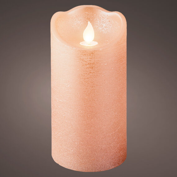 Κερί LED ανοικτό ροζ ύψους 15 εκ.