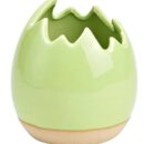 Βεραμάν πασχαλινό γλαστράκι σε σχήμα αυγού σπασμένο στο πάνω μέρος όπου μπορεί να χρησιμοποιηθεί και ως μπολάκι για σοκολατάκια ή οτιδήποτε άλλο επιθυμήτε . Η διάσταση του είναι 11x12x11 εκ. Διατήθεται και σε κρεμ