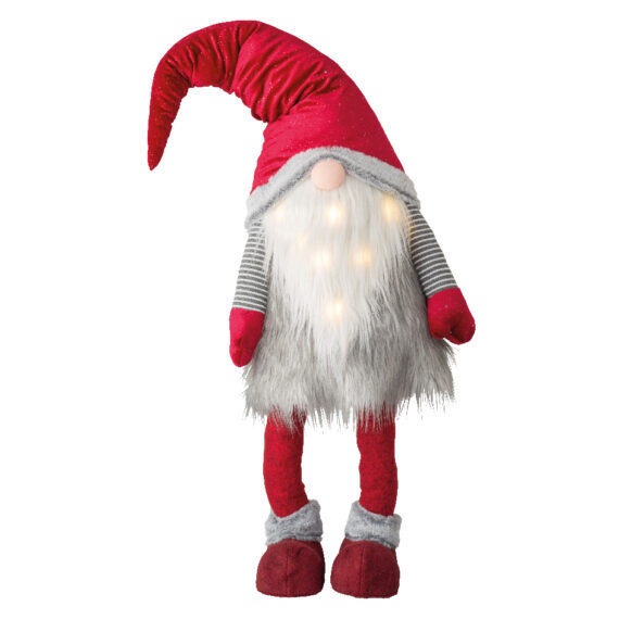 Νάνάκι με φωτάκια από πολυεστερα σε κόκκινες γκρι αποχρώσεις 42 x 42 x 155cm.