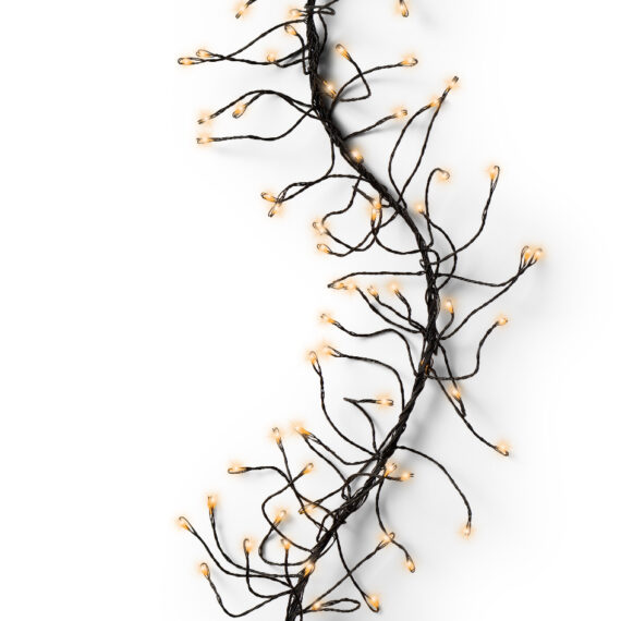 Χριστουγεννιάτικα φωτάκια εξωτερικού χώρου  με μαύρο καλώδιο και για το χριστουγεννιάτικο δέντρο με ζεστή λευκή απόχρωση ημέρας. Μήκος: 300cm.
