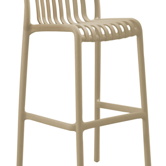 Taupe Σκαμπώ Μπάρ Πολυπροπυλένιο Με UV Προστασία 42(w) x 45(d) x 95(h)cm Διατίθεται και σε Dark Grey