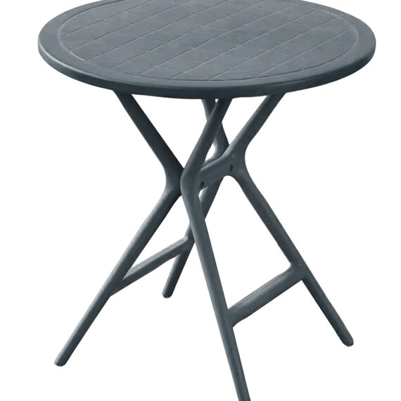 Στρογγυλό Taupe Τραπέζι Πολυπροπυλένιο Με UV Προστασία 68 x 70(h)cm Διατίθεται και σε Dark Grey